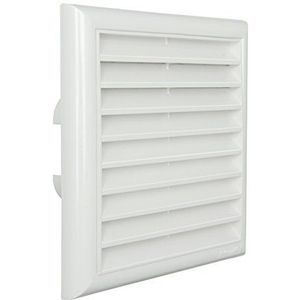 La Ventilazione GU1818B rooster 180 x 180 mm voor het overlappen van ABS vaste kleppen, wit
