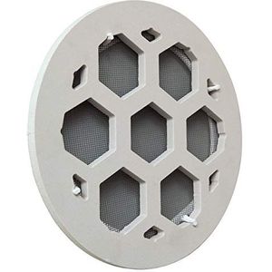 La Ventilazione CERGPSBIX ventilatierooster rond keramiek aardewerk wit overlappend Ø 200 mm