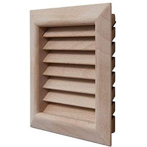 La Ventilazione Ventilatierooster inbouw hoekig 112 x 112 mm beukenhout ventilatierooster ontluchtingsrooster LGES100F