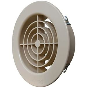 La Ventilazione TF10S ventilatierooster van kunststof, rond, voor inbouw, zand, diameter 128 mm