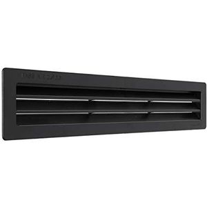 La Ventilazione P30306N ventilatierooster, rechthoekig, van zwart kunststof, voor inbouw, afmetingen 305 x 60 mm, zwart