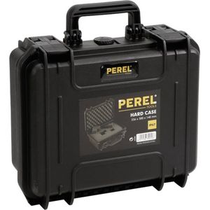Perel Harde koffer, waterdicht (IP67), noppenschuim, plukschuim, 2 sloten, polypropyleen, zwart, 336 x 300 x 148 mm