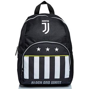 Juventus Rugzak voor kleuterschool, klein, wit-zwart, best match, rugzak met tas voor drinkfles, kleuterschool, Zwart, Eén maat, School & Vrije Tijd