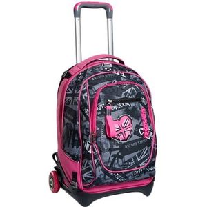 Seven New Tech Trolley, 3-in-1 afneembare rugzak, uniseks, voor kinderen, roze, eenheidsmaat