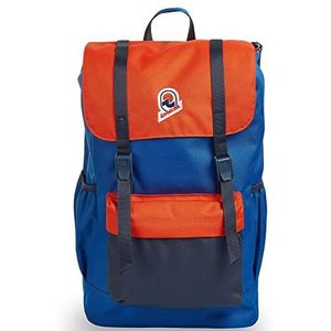 Invicta CHAT Colorblock-rugzak, oranje-blauw, voor laptop van 15,6 inch, studio-werk en werktijd