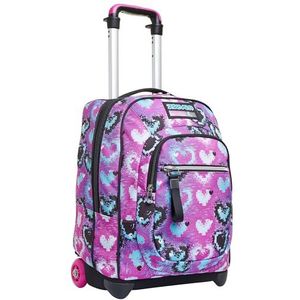 Trolley Seven, Glossy Girl, roze, 2-in-1 met cross-over systeem, school en reizen, Roze, Taglia Unica, modern