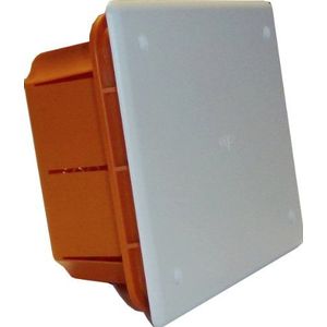 Electraline 60405 inbouw-afvoerbox, afmeting 153x98x70 mm, IP44, Rood / Wit