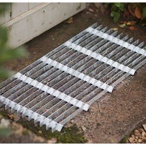 CKB LTD® Metalen grill gegalvaniseerde stalen deurmat buiten tuin entree voordeur zware boot schraper matten - groot
