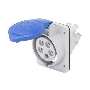 Gewiss HP - Base/S hellende 10O HP 3-polig + aarde 32 A 230 V IP44 chroom/chroom