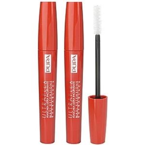 2 stuks Pupa ultraflex mascara extra black 10 ml - voordeelverpakking