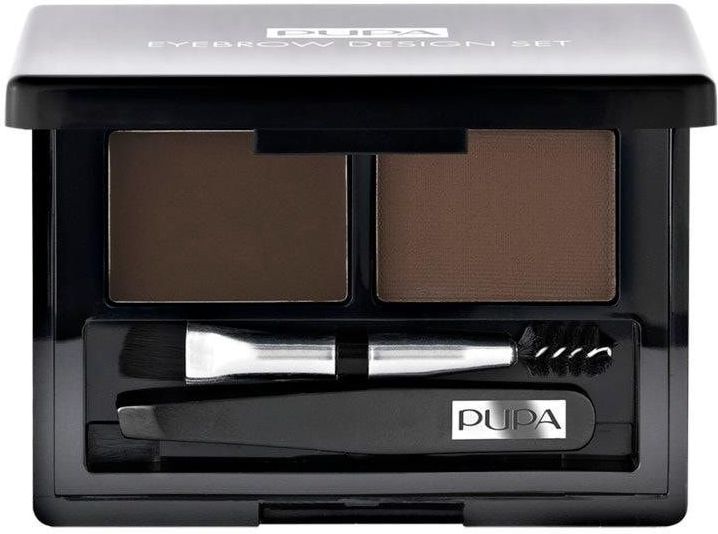 Pupa Eyebrow Design Set - 003 Dark Brown