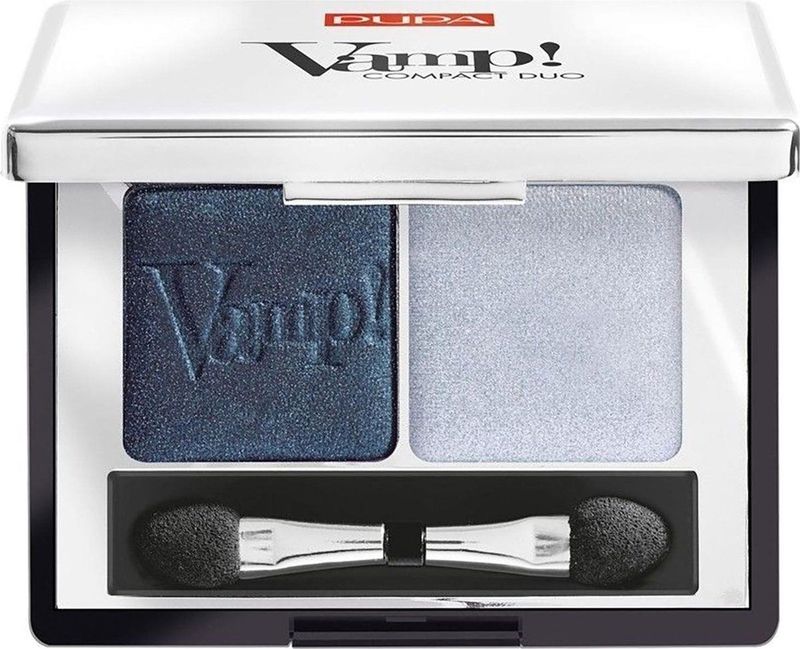 PUPA Milano Ogen Oogschaduw Vamp! Compact Eyeshadow Duo No. 012 Magnetic Blue