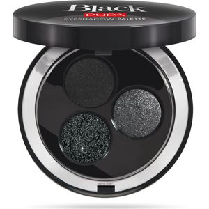 PUPA Milano Black Eyeshadow Palette oogschaduw 001 Shades Of Black Glitter, Mat, Metallic