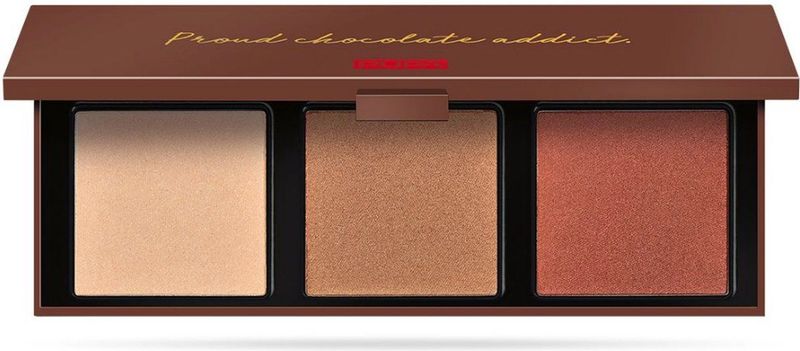 Pupa Milano - Zero Calorie Chocolate Highlighting Face Palette - 002 Caramel Chocolate