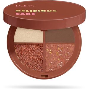PUPA Milano Delicious Cake Palette oogschaduw 001 Caramel Cake 7,2 g Mat, Metallic, Satijn