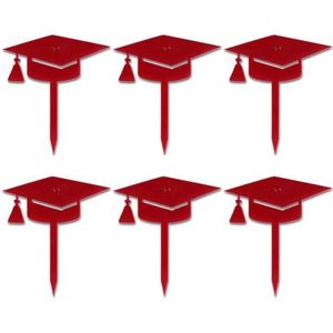 Mini-taarttopper voor afstuderen, 6 stuks