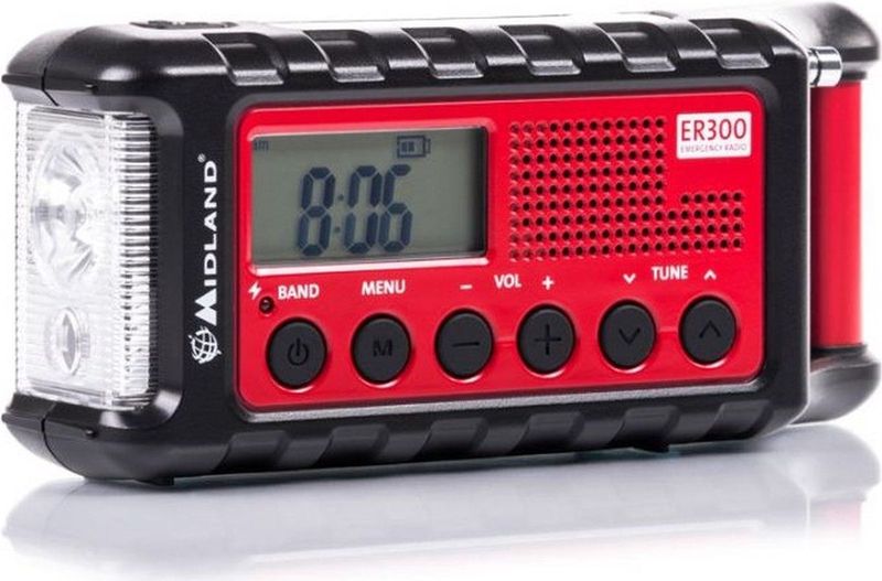Midland - ER300 - Noodradio - Zwart - Diverse Voedingsbronnen