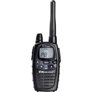 Midland - G7 Pro - Radio Zender Ontvanger - Dual Band - 8 Kanalen PMR446 - 69 Kanalen LPD
