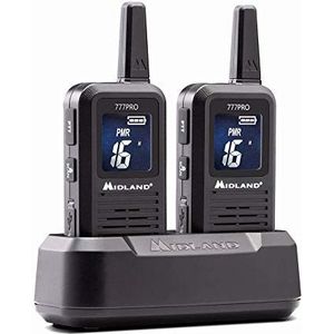 Midland - 777 Pro - Walkie-talkie - Zwart - Li-ionbatterij 1000 mAh