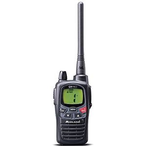 Midland G9 Pro Funkgerät, wasserdichtes IPX4 zertifiziertes Outdoor Walkie Talkie, mit 32 PMR446-Kanälen , AA 1800 mAh Akkus, Standladegerät und Gürtelclip, C1385
