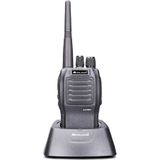 Midland G11 Pro Walkie Talkie Transceiver Radio met band Pmr446, 32 kanalen Pmr446, oplaadbare batterij, oplader met desktopadapter en riemclip, 2-polig, Kenwood zwart