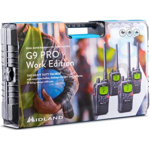 Midland - G9 Pro - Walkietalkie - Zwart - 4 Pakjes - PMR446