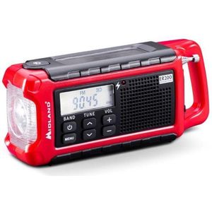 Midland ER200 E-Ready Emergency Power Bank Radio en Zaklamp met Dynamo