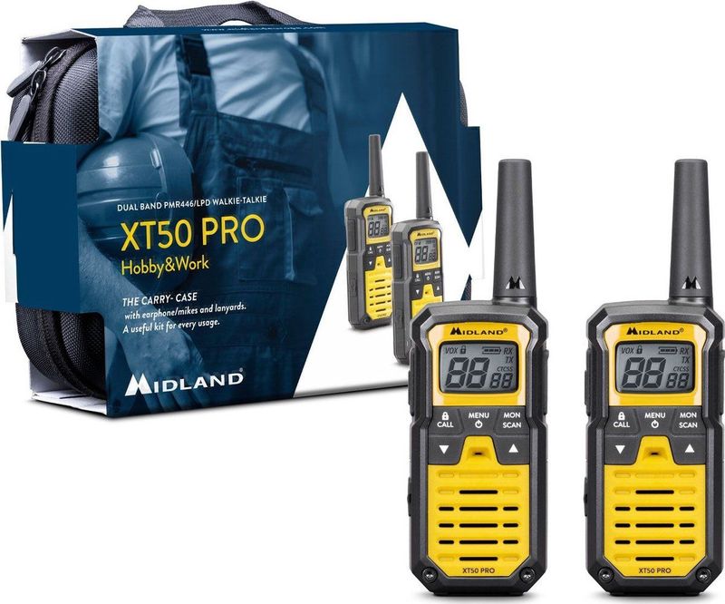 Midland XT50 PRO Portofoonset - Walkie Talkie - Set van 2 - PMR446 LPD433