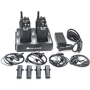 Midland - BR02 Pro - Walkie-Talkie - 4 Eenheden - 32 Kanalen - Lithiumbatterij