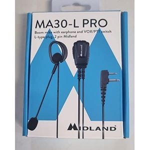 Midland - MA 30-L Pro - Hoofdtelefoon - Zwart - Met Kabel