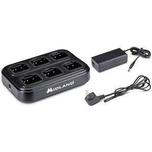 Midland G15Pro 6-voudige standaard oplader, Walkietalkie, Zwart