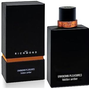 John Richmond unknown pleasures hidden amber eau de parfum unisex houtachtig, amberkleurig, verslavend, muskus en mysterieus, 100 ml fles