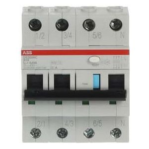 ABB System Pro M Compact DS Aardlekautomaat 3P+N 16A 30mA