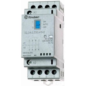 Finder 22.34.0.230.4640 Contactor 2x NO, 2x NC 230 V/DC, 230 V/AC 25 A 1 stuk(s)