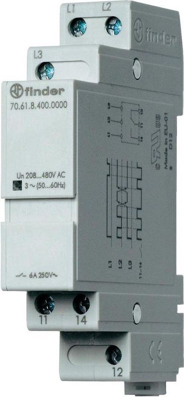 Finder Fase-uitvalrelais 208-480V ac, Relais