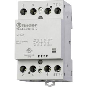 Finder Serie 22 – Modulaire Contactor 4 Contact 40 A 230 V Contact Open Mechanisme