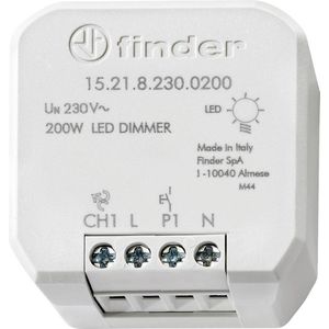 Finder 15.21.8.230.0200 Dimmer (inbouw) Geschikt voor lampen: LED-lamp Lichtgrijs