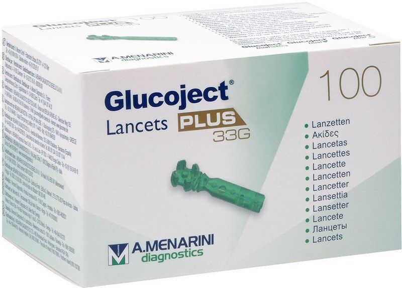 Glucoject Lancets Plus 33g 100 44121