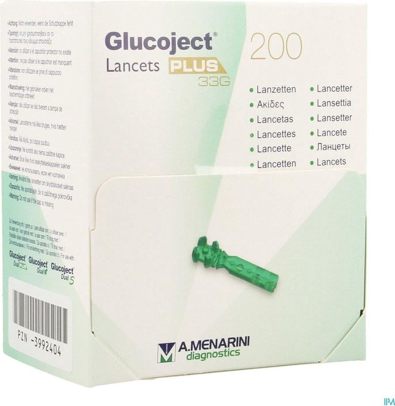 Glucoject Lancets Plus 33g 200 44123