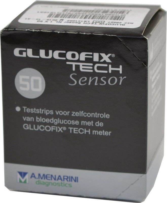 Glucofix - Tech Sensor - Teststrips - Geschikt voor Glucofix Tech Glucosemeter