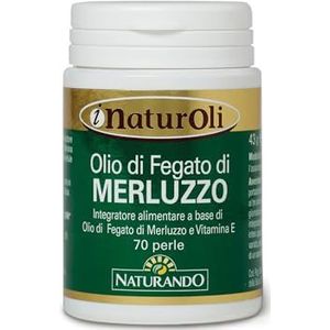 Naturando Levertraan rijk aan omega 3, vitamine A en vitamine D en vitamine E - 70 capsules