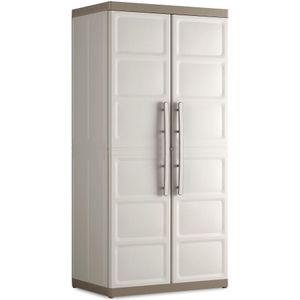 Keter Excellence XL Opbergkast hoog - 4 planken - 54x89x182cm - Beige/Taupe