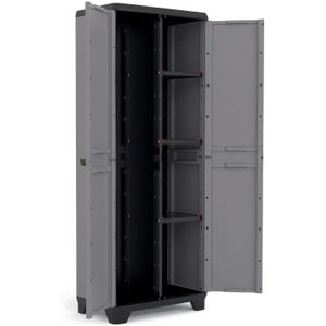 KETER Excellence High Cabinet - Hars opbergkast - Modulaire planken, verhoogde voeten - Keuken, Garage, Werkplaats, Kast - 65 x 45 x 182 cm - Zand/aarde KETER Excellence High Cabinet - Hars opbergkast - Modulaire planken, verhoogde voeten - Keuken, Garage, Werkplaats, Kast - 65 x 45 x 182 cm - Zand/aarde