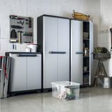 Keter - Linear - Opbergkast - Grijs/Zwart - Kunststof - 3 Verstelbare Planken