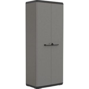 Keter - Più Opbergkast - Donkergrijs/Zwart - Kunststof - 3 Planken