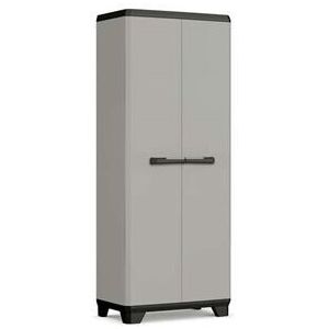 Keter - Planet Hoge Kast - Grijs/Zwart - Recycled Kunststof - 3 Planken