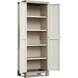 Keter Excellence Opbergkast Hoog - 4 Planken - 45x65x182cm - Beige/Taupe