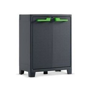 Keter Moby lage kast - 2 planken - 80x44x100 cm - Antraciet