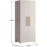 Keter - Groove Kast - Beige - Gemaakt van Gerecycled Plastic - 80x45x180 cm