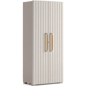 Keter - Groove Kast - Beige - Gemaakt van Gerecycled Plastic - 80x45x180 cm